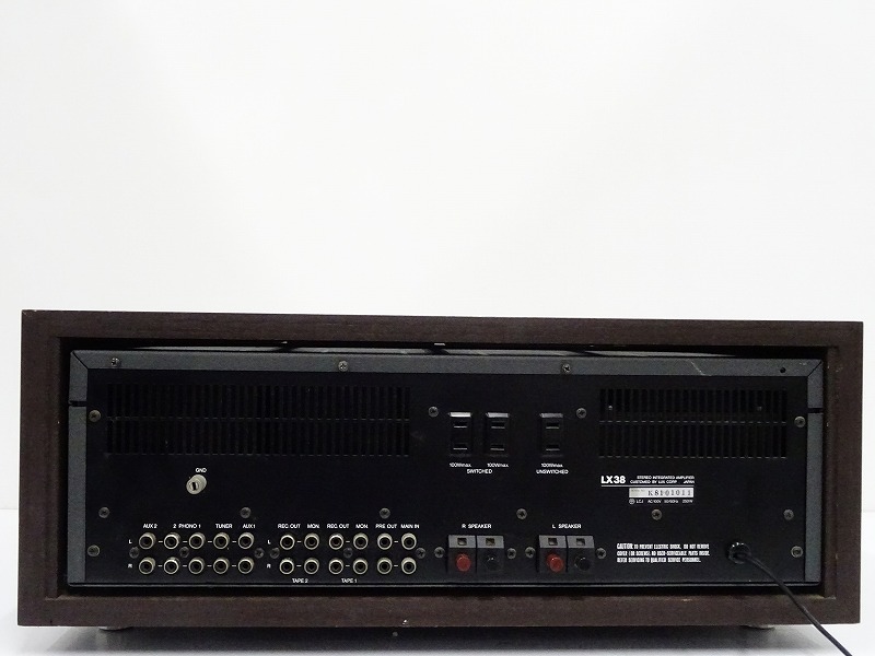 □LUXMAN LX38 真空管 プリメインアンプ LX-38 ウッドケース付