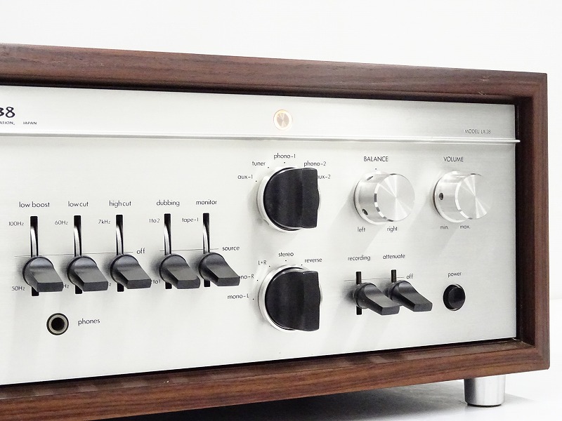 □LUXMAN LX38 真空管 プリメインアンプ LX-38 ウッドケース付