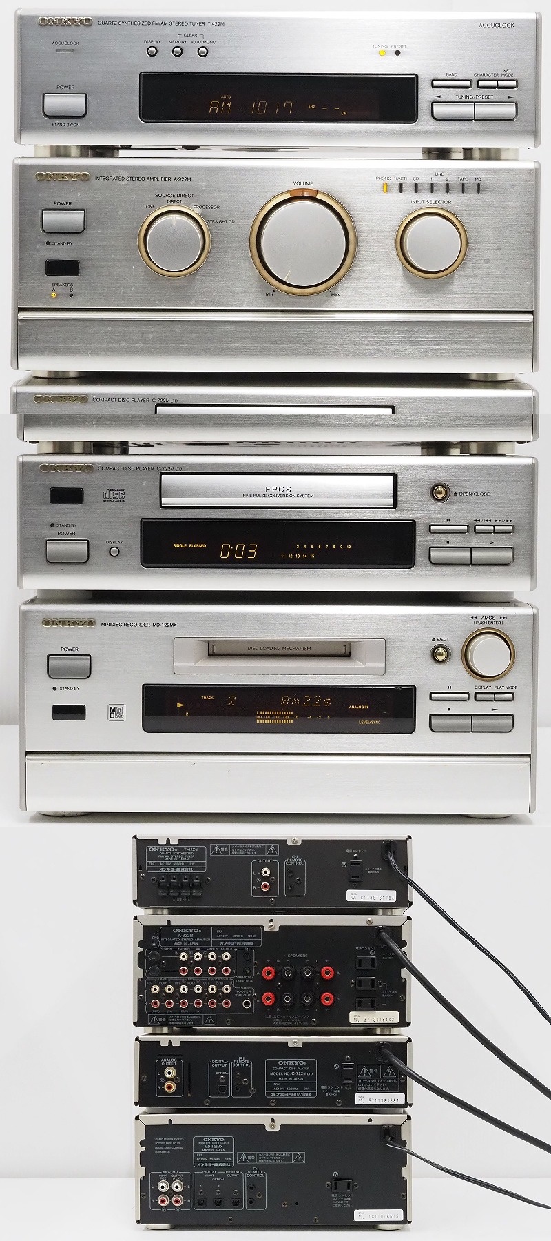 □□ONKYO T-422M/A-922M/C-722MLTD/MD-122MX/D-202AXLTD システム