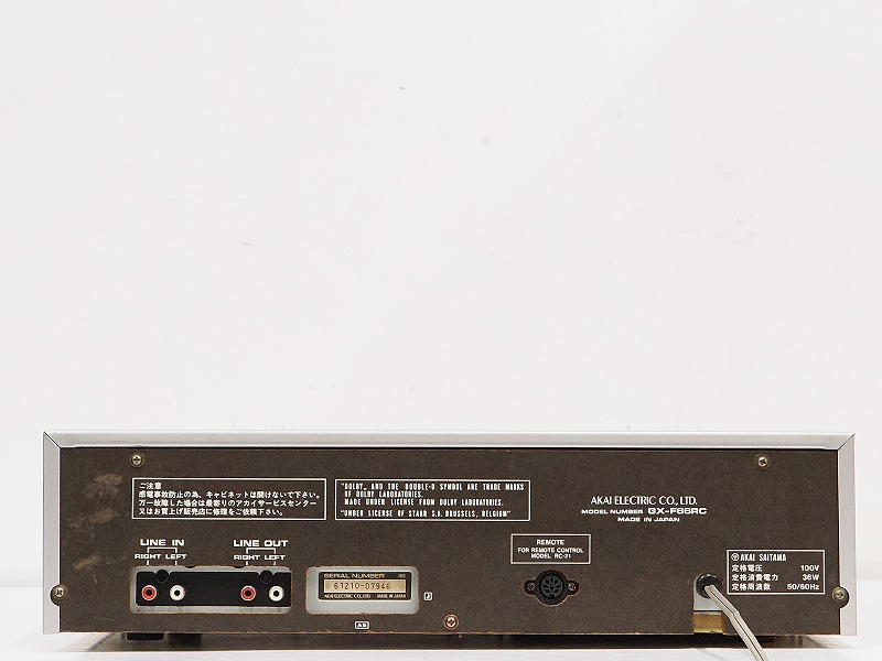 □□AKAI GX-F66RC カセットデッキ アカイ 赤井□□026703004J□□