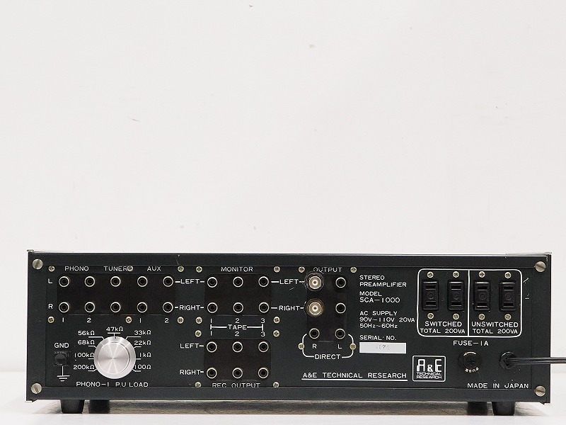 □A＆E TECHNICAL RESEARCH□プリアンプ□SCA-1000□中古