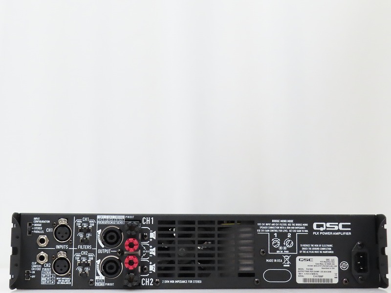 QSC PLX1802 パワーアンプ QSC - PLX1802 2 Channel Amplifier - SalesWL