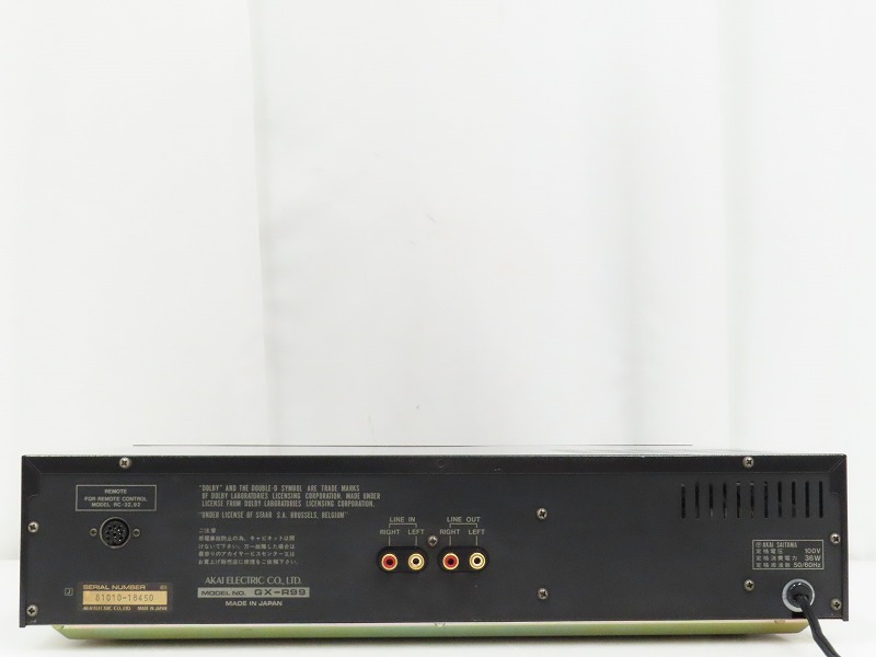 □□AKAI GX-R99 カセットデッキ アカイ 赤井□□030577004J□□-税込